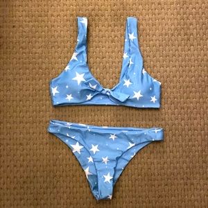 Blue & White Star Bikini